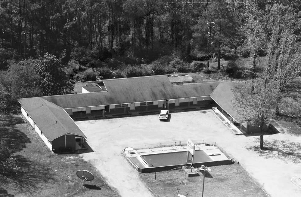 Second aerial view of the Weston Motel